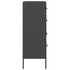 Lady Jillian -  Chest of Drawers Anthracite 80x35x101,5 cm Steel